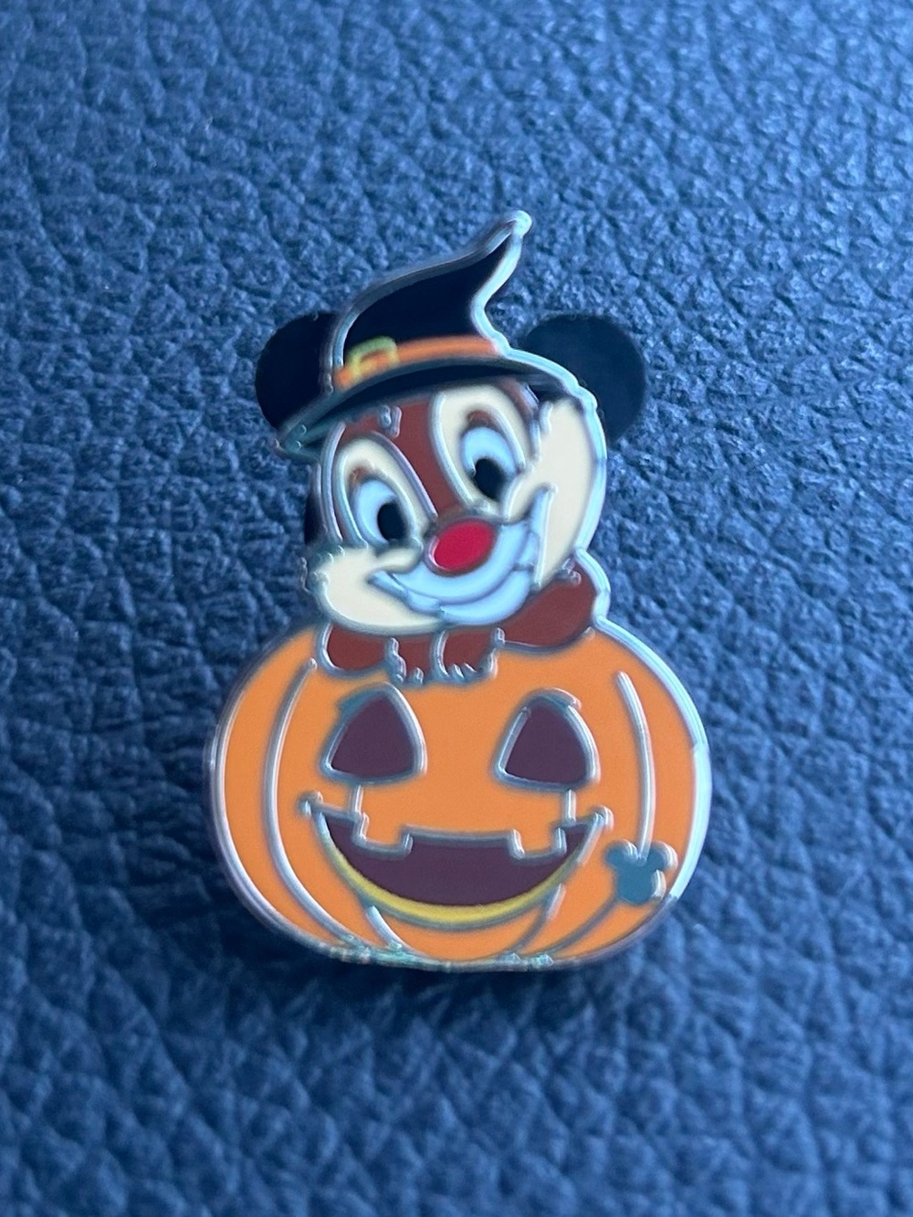 Disney Chip Pumpkin Witch Enamel Pin - Orange, Black, Red